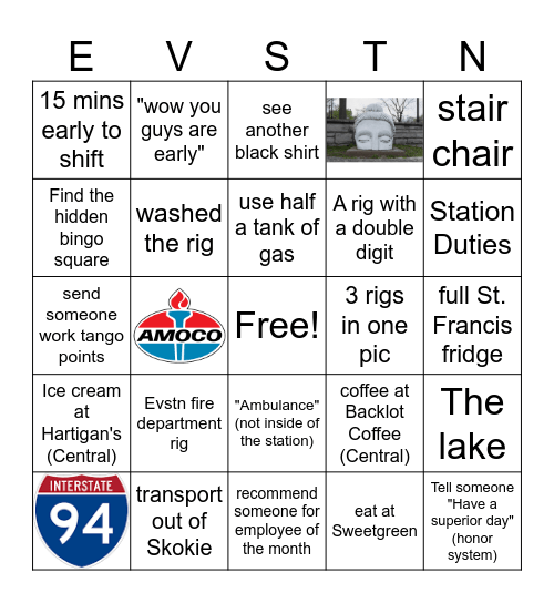 Evanston Bingo #2 Bingo Card
