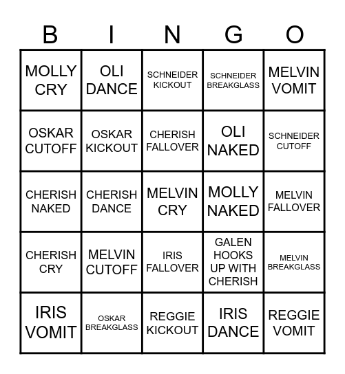 STAFF PARTY BINGO Card