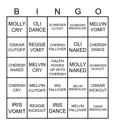 STAFF PARTY BINGO Card