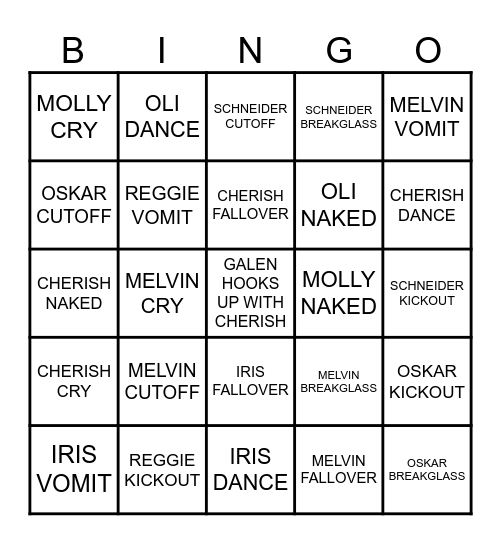 STAFF PARTY BINGO Card