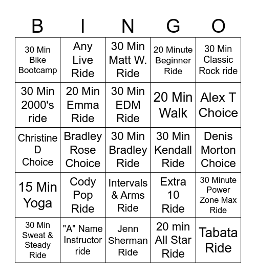 Round 4 - PHM Bingo Card