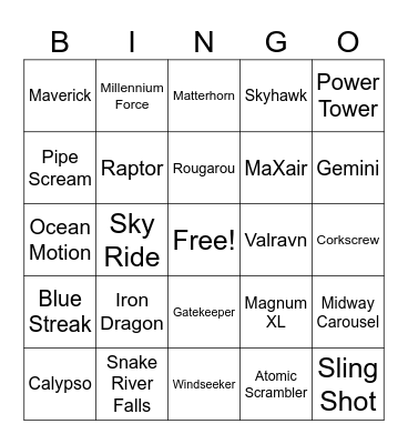 Bingo at the ARC Bingo Card