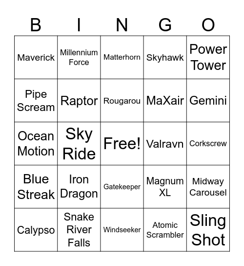 Bingo at the ARC Bingo Card