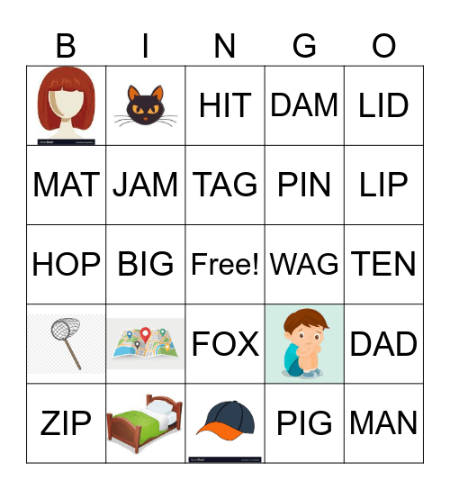 Phonics 2 Review Bingo Card