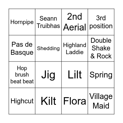 Summer Bootcamp Bingo Card