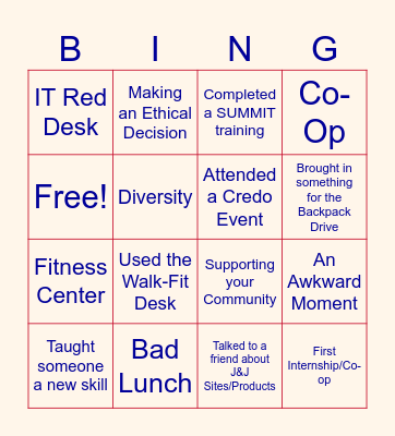 CREDO Bingo Card