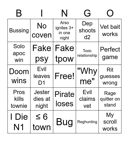 !bingo Card