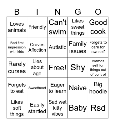 Raven Kinnie Bingo Card