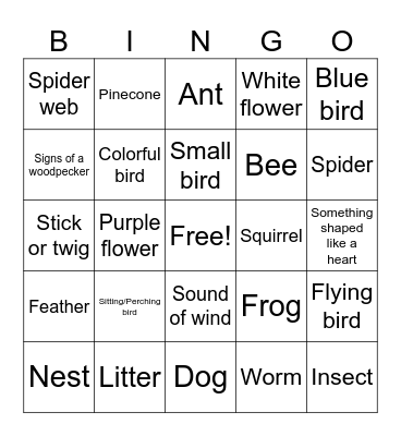 CLCE Thunderbirder Beginner Birding Bingo Card