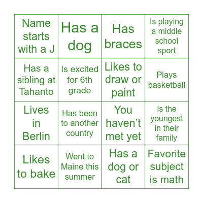 Find Someone Who… Bingo Card