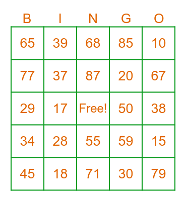 AEROTERRA SENIOR BIRTHDAY CELEBRATION Bingo Card