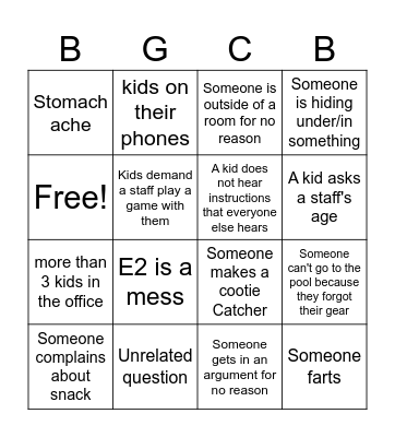 BGCNV BINGO Card