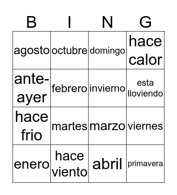Bingo Card