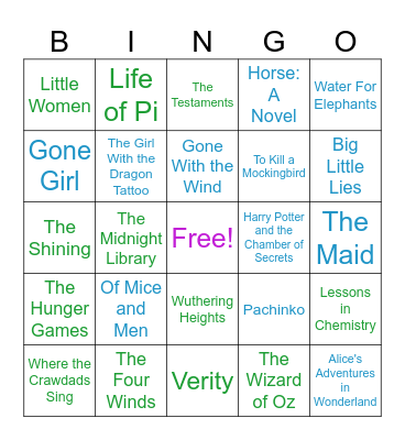 Summer Reading Bingo Card