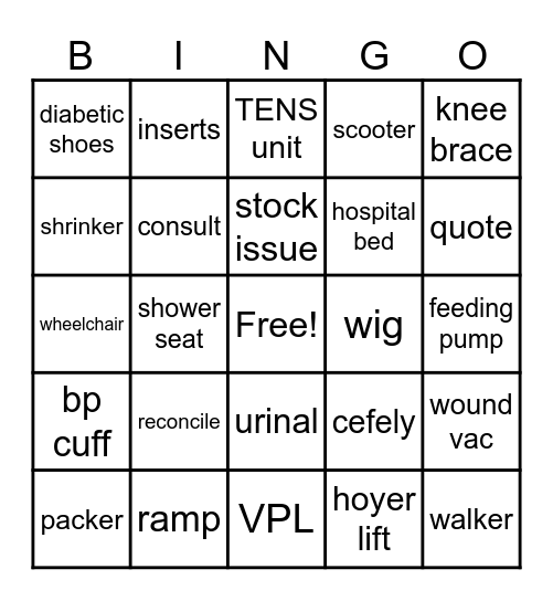 Bedford Manchester PSAS Bingo Card