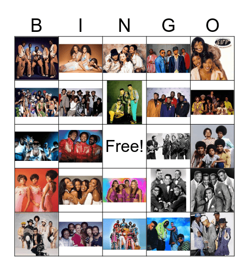 R&B Groups Bingo Card
