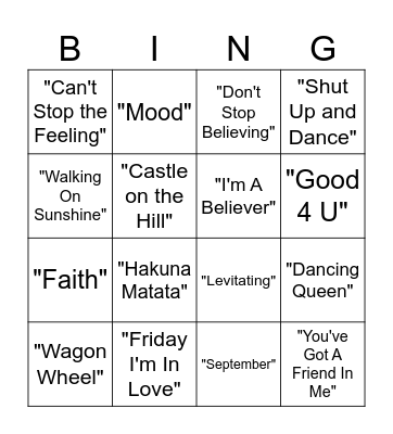 Rockabilities BINGO Card