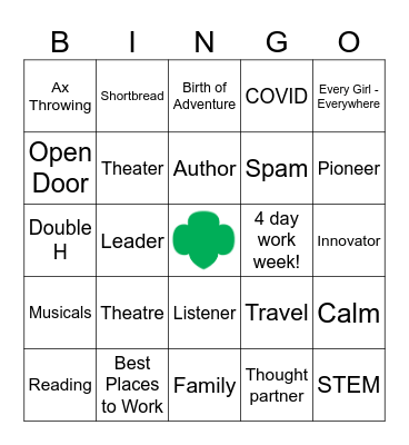 Alison Bingo! Bingo Card