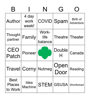 Alison Bingo Card