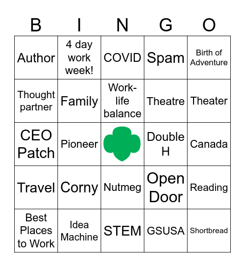 Alison Bingo Card