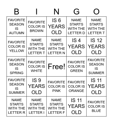 KNOWING EACH OTHER Bingo Card