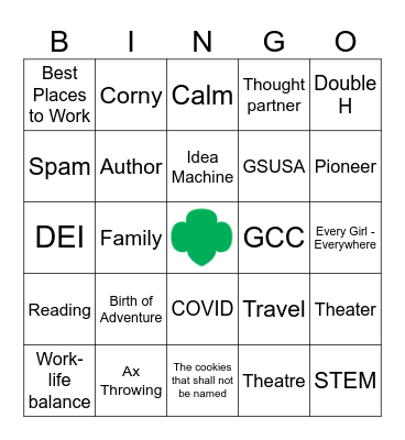 Alison Bingo Card