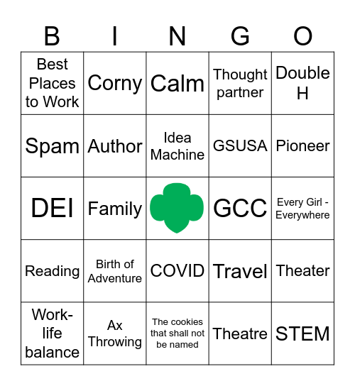 Alison Bingo Card