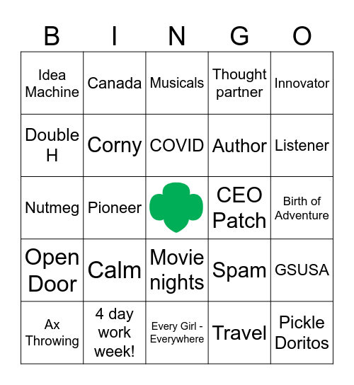 Alison Bingo Card