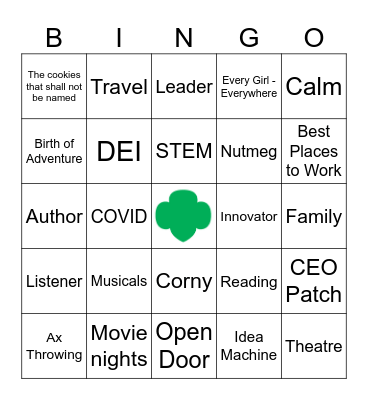 Alison Bingo Card