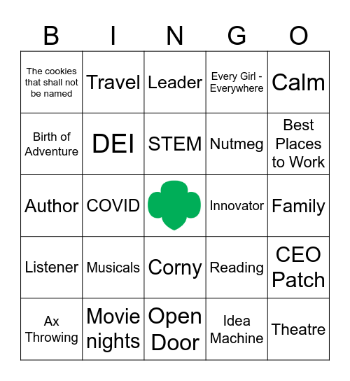 Alison Bingo Card