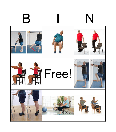 chair exercise bingo Card