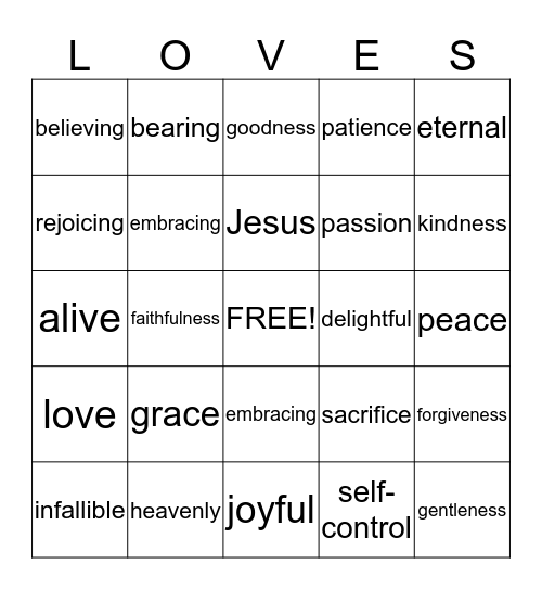 Valentine's Bingo Card