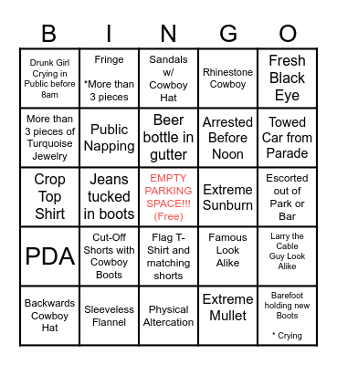 2023 CFD BINGO Card