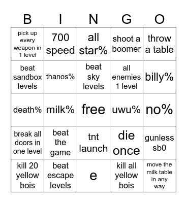 karlson pog Bingo Card