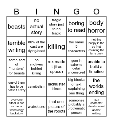 REX AU BINGO Card
