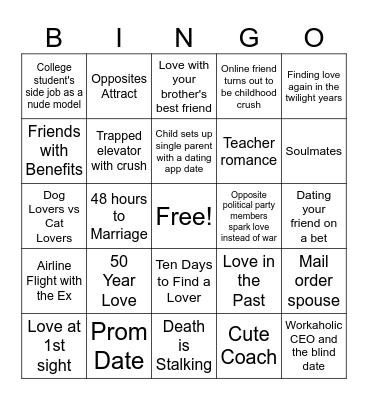 BL Bingo Card