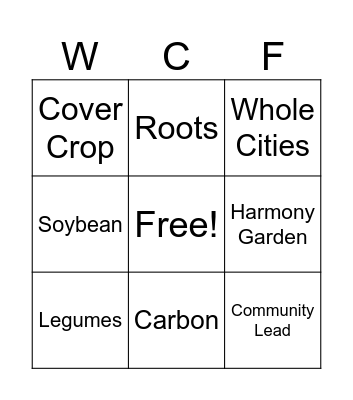 Gardening for Good Bingo Card