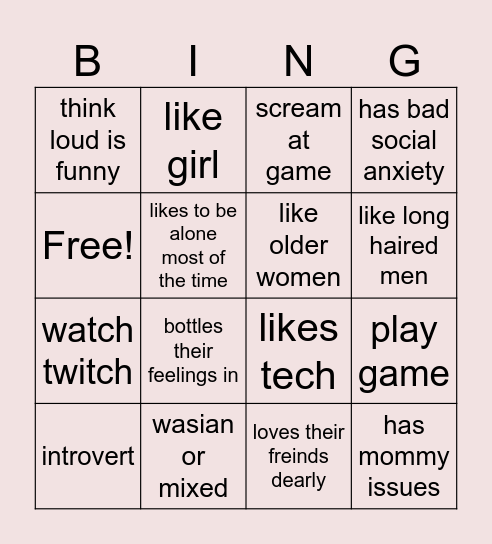 how simialr are u to eva fr Bingo Card