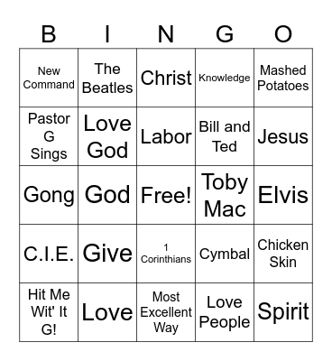 Labor of Love ~ Week 1 Bingo Card