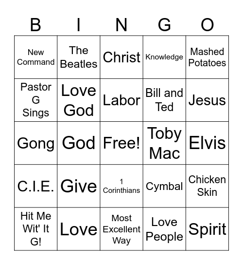 Labor of Love ~ Week 1 Bingo Card