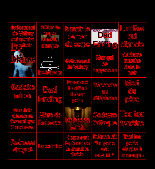 The Mortuary Assistant version 1.0 Bingo Card