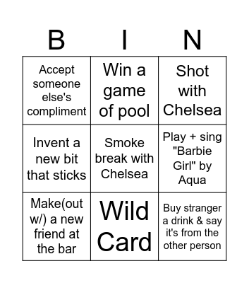 Volcano Bingo Card