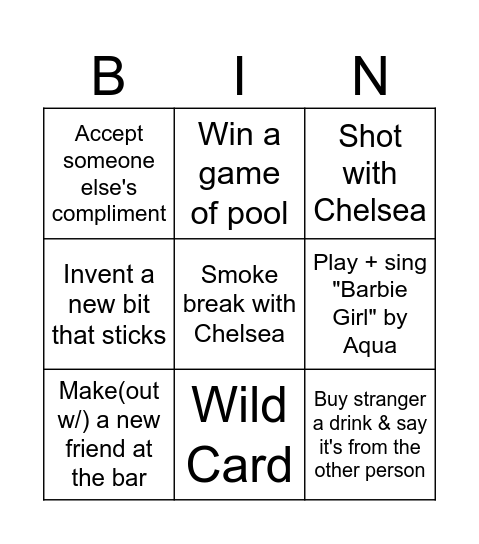 Volcano Bingo Card