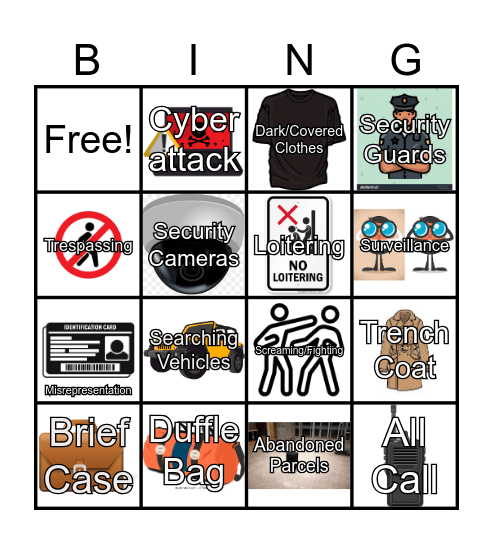 Code Yellow Bingo Card