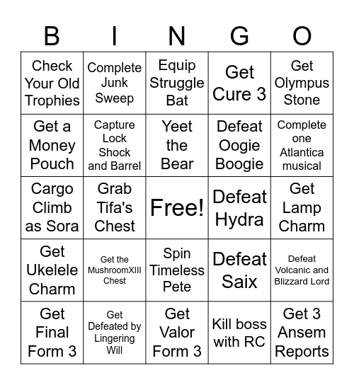 Rando Bingo Card