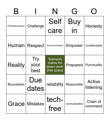 Res Life Expectations Bingo! Bingo Card