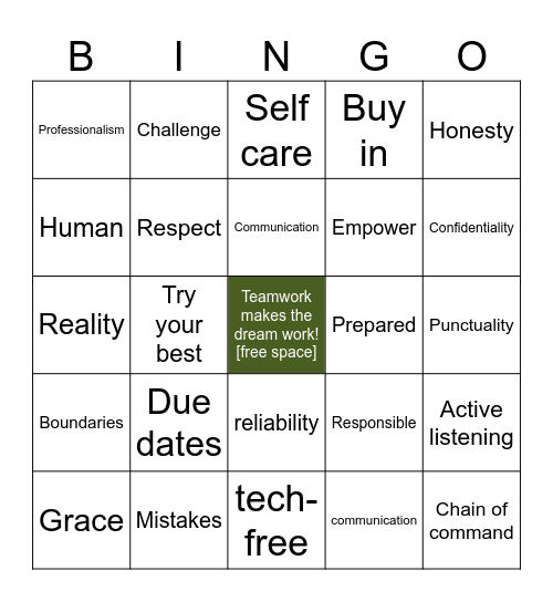 Res Life Expectations Bingo! Bingo Card