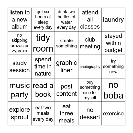 Bingo Card