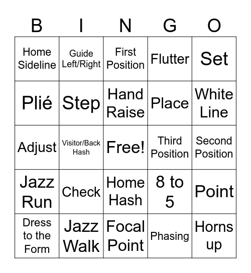 BAND BINGO Card