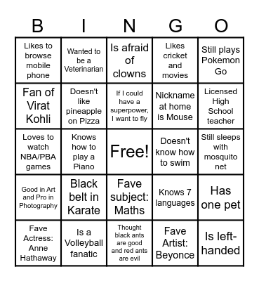 KPI QC Team Bingo Card